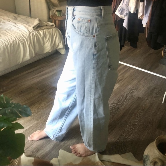 Zara Oversized Baggy Slouch High Rise Mom Jean Pants Size 8 NWT - Picture 3 of 12